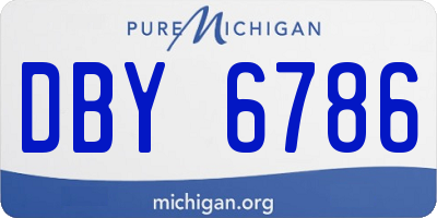 MI license plate DBY6786