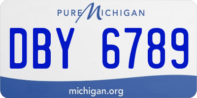 MI license plate DBY6789