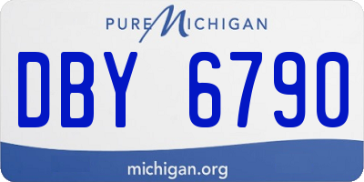 MI license plate DBY6790
