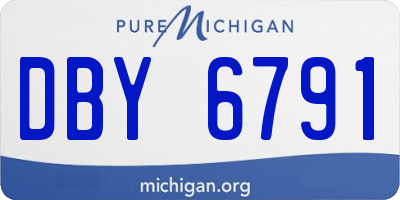 MI license plate DBY6791