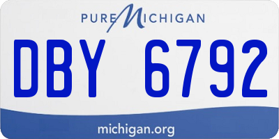 MI license plate DBY6792