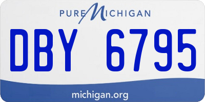 MI license plate DBY6795
