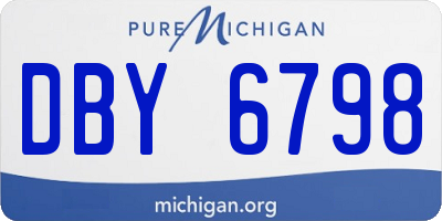MI license plate DBY6798