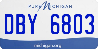 MI license plate DBY6803