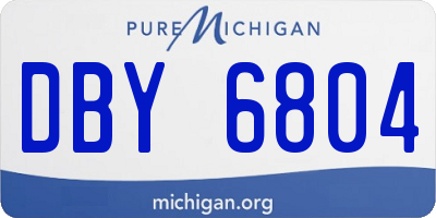 MI license plate DBY6804