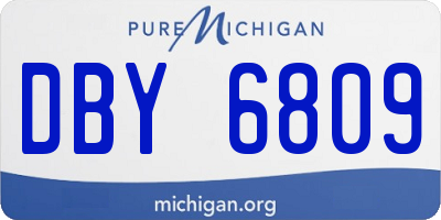 MI license plate DBY6809