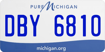 MI license plate DBY6810