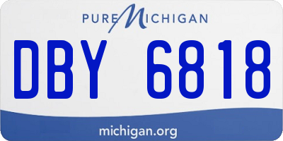 MI license plate DBY6818