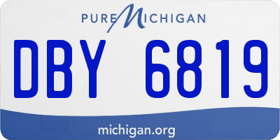 MI license plate DBY6819