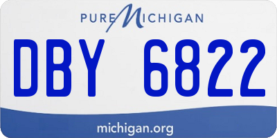 MI license plate DBY6822