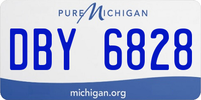 MI license plate DBY6828
