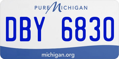 MI license plate DBY6830