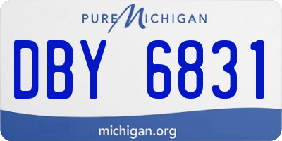 MI license plate DBY6831