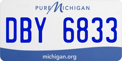 MI license plate DBY6833