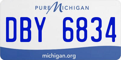 MI license plate DBY6834