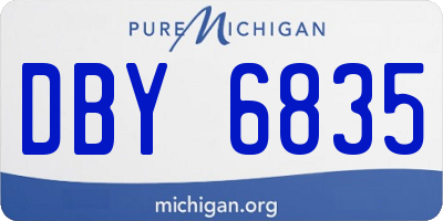MI license plate DBY6835