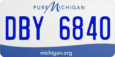 MI license plate DBY6840