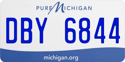 MI license plate DBY6844