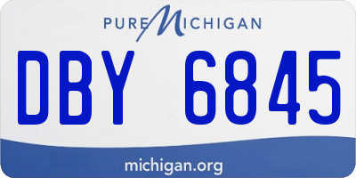 MI license plate DBY6845