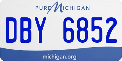 MI license plate DBY6852