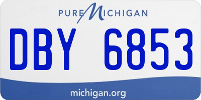 MI license plate DBY6853