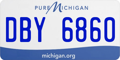 MI license plate DBY6860