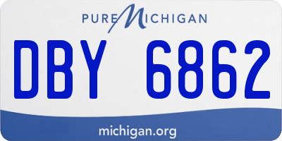 MI license plate DBY6862