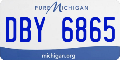 MI license plate DBY6865