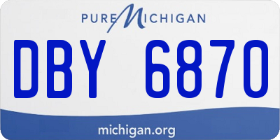 MI license plate DBY6870