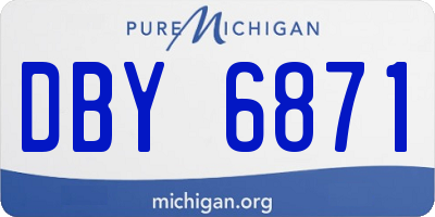MI license plate DBY6871