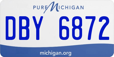MI license plate DBY6872