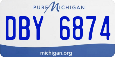 MI license plate DBY6874
