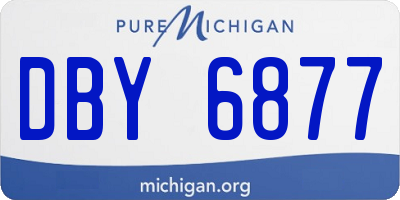 MI license plate DBY6877