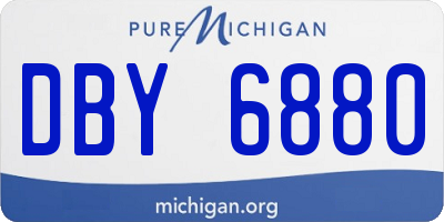 MI license plate DBY6880