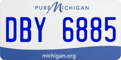 MI license plate DBY6885