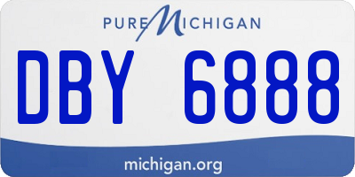 MI license plate DBY6888