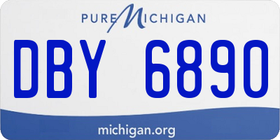 MI license plate DBY6890