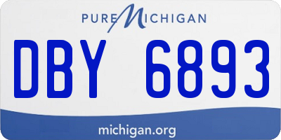 MI license plate DBY6893