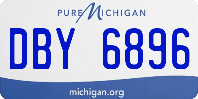 MI license plate DBY6896