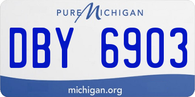 MI license plate DBY6903