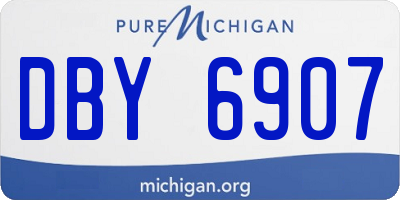 MI license plate DBY6907