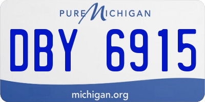 MI license plate DBY6915