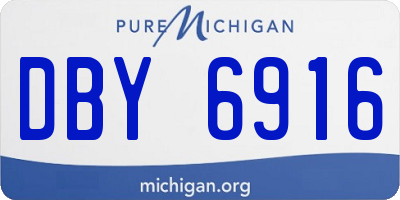 MI license plate DBY6916