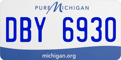 MI license plate DBY6930