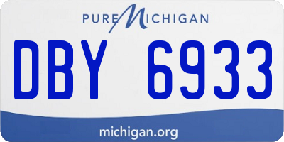 MI license plate DBY6933