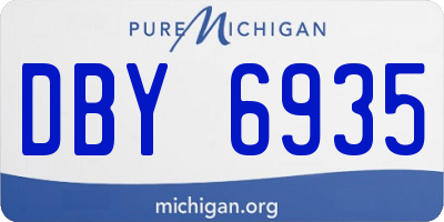 MI license plate DBY6935