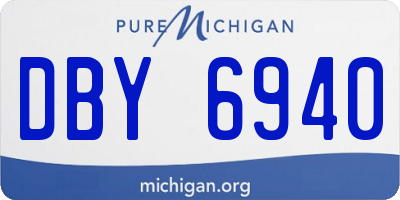 MI license plate DBY6940