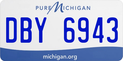 MI license plate DBY6943
