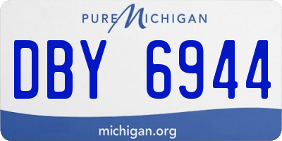 MI license plate DBY6944