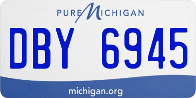 MI license plate DBY6945